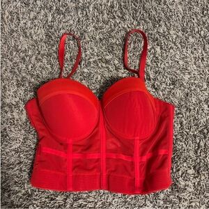 Red Bustier Top